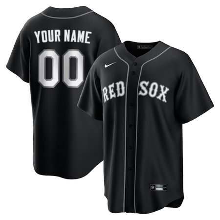 Youth Boston Red Sox Nike Custom Black Lights Out Replica Jersey